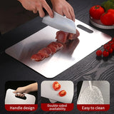 PureSteel Pro 316 Stainless Steel Cutting Board – Double-Sided Food Prep Board | Hygienic Chopping Surface | Heavy-Duty Kitchen & Dough Board