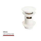 Vellora Brass Click-Clack Basin Waste – Solid Brass Pop-Up Sink Drain | Universal Bathroom Plug with Overflow Option