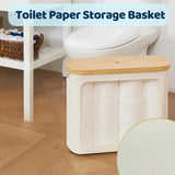Veloura Covered Toilet Roll Holder – Modern Bathroom Paper Storage Container | Minimalist Bathroom Organisation