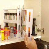 SpinVault 360° Rotating Storage Rack – 2-Tier Metal Spice & Bathroom Organiser for Countertops & Cabinets