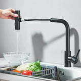 NoirSpray Pull-Down Kitchen Tap – Gunmetal Stainless Steel Mixer Faucet | 6-Function Spray & 360° Swivel