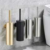 IronVale Stainless Steel Toilet Brush Set – Modern Rustproof Bathroom Cleaner with Hygienic Storage Holder