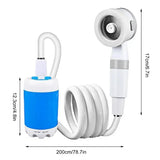 CampFlow Rechargeable Camping Shower – 4000mAh Cordless Electric Pump | Portable Outdoor Shower | Travel & Cleaning Equipment
