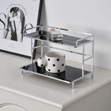 Loftmere 2-Tier Storage Stand – Modern Metal Organiser Rack | Minimalist Countertop Storage Shelf