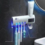 Velora Pure UV Toothbrush Sanitiser – Solar-Powered Wall-Mounted Steriliser & Automatic Toothpaste Dispenser