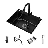 SteelCore KI-5545 Kitchen Sink Set – Stainless Steel Single Bowl Sink | Modern Quiet-Close Kitchen Workstation