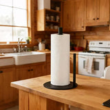 CounterEase Stainless Steel Paper Towel Holder – Countertop Paper Towel Stand | Weighted Base | Space-Saving Kitchen Organizer