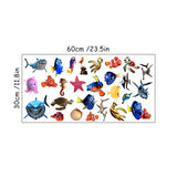 OceanJoy Kids Wall Decals – 3D Marine Animal Stickers for Bathrooms & Bedrooms | Removable Underwater Décor