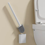 NoirFlow Compact Toilet Brush Set – Matte Black Bathroom Cleaner & Hygienic Holder | Modern Space-Saving Design