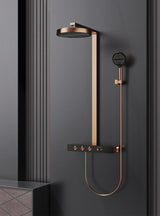 Aurelius ThermoSpa Shower System – Concealed Rainfall Thermostatic Shower Set | Luxury Gold Bathroom Upgrade