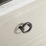 ImperialCurve Round Cabinet Handle – Polished Zinc Alloy Furniture Pull | Modern Oriental Drawer & Wardrobe Hardware