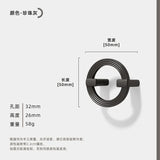 ImperialCurve Round Cabinet Handle – Polished Zinc Alloy Furniture Pull | Modern Oriental Drawer & Wardrobe Hardware