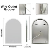 Velora ArcSense LED Vanity Mirror – Smart Frameless Bathroom Mirror with Clock Display, Anti-Fog & Adjustable Lighting