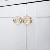 Éclatéra Crystal Cabinet Knob – Champagne Gold Furniture Handle | Luxury Drawer & Wardrobe Hardware