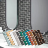 Arqevia RetroBrick Peel & Stick Wall Tiles – 6-Piece Vintage Brick Effect Splashback Panels | Waterproof Self-Adhesive Industrial Wall Décor (300 × 150 mm)