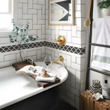 Miravelle Mosaic Trim Panels – Waterproof Peel & Stick Wall Décor | Flexible Kitchen & Bathroom Backsplash Strips