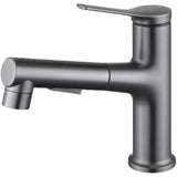 PureGlide Pull-Out Basin Mixer – White Brushed Bathroom Faucet | Modern Brass Sink Tap