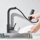 CascadeFlow Pull-Down Kitchen Mixer – 360° Swivel Stainless Steel Faucet | Waterfall Spray Sink Tap