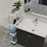 GlideNest Slim Rolling Storage Cart – Ultra-Narrow 4-Tier Organiser for Bathroom, Kitchen & Utility Spaces