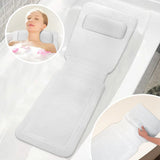 Auralux HydroComfort Full-Body Non-Slip Bathtub Cushion with Headrest – 4D Ventilated Spa Bath Mat with Suction Cups | Quick-Dry Luxury Bath Support Pad
