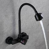 FlexJet Pro Wall Kitchen Mixer – 360° Swivel Faucet with Dual Spray Modes | Flexible Stainless Steel Sink Tap