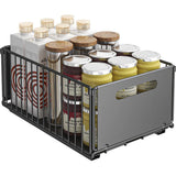 GlideStore Pull-Out Cabinet Organisers – Sliding Metal Kitchen Storage Drawers | Space-Saving Pantry & Spice Rack Set