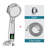 ThermoFlow Smart LED Shower Head – High-Pressure Handheld Shower with Digital Temperature Display | Water-Saving Spa Spray System