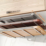 SpaceLine Under-Cabinet Storage Rack – Stainless Steel Cutting Board Holder | Modern Hanging Kitchen Organiser