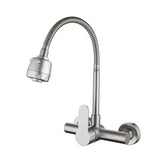 FlexiArc Wall Kitchen Mixer Tap – Stainless Steel 360° Swivel Faucet | Flexible Hot & Cold Sink Tap