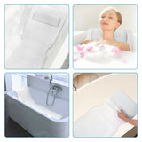 Auralux HydroComfort Full-Body Non-Slip Bathtub Cushion with Headrest – 4D Ventilated Spa Bath Mat with Suction Cups | Quick-Dry Luxury Bath Support Pad