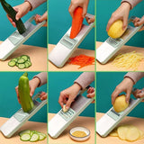 PrepCraft Multi-Blade Mandoline Set – 6-in-1 Vegetable Slicer & Grater | Stainless Steel Kitchen Cutter