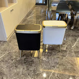Auréva Slim Waste Bin – Modern Gold-Detail Bathroom & Bedroom Bin | Odour-Sealing Lid