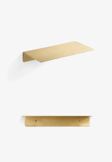 Elvoria Nurlin Luxury Solid Brass Wall Shelf – Premium Hand-Finished Storage & Display Rack | Kitchen, Bathroom & Living Room Organiser with Custom Fit Design