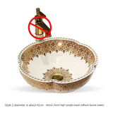 Artevia Hand-Painted Vessel Basin – Artistic Ceramic Countertop Sink | Luxury Designer Bathroom Statement