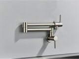 AurumFlex Wall Kitchen Tap – Brushed Gold Swivel Faucet | Premium Space-Saving Cold Water Mixer