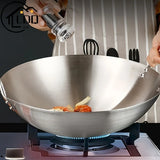 IronFlame Professional Wok Pan – Large Stainless Steel Stir-Fry Cooker | Dual-Handle Kitchen Wok