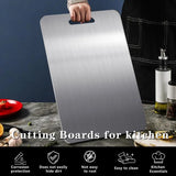 TitanEdge Reversible Cutting Board – 316 Stainless Steel Chopping Surface with Titanium Finish | Hygienic Kitchen Prep Board