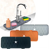 SplashGuard Sink Mat – Silicone Faucet Splash Protector | Water-Absorbing Countertop Drying Pad
