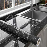 CarraraGlow Adhesive Marble Wrap – Waterproof PVC Surface Film | Luxury Peel & Stick Interior Covering