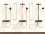 Aurelius ThermoSpa Shower System – Concealed Rainfall Thermostatic Shower Set | Luxury Gold Bathroom Upgrade