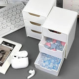 TidyTier 3-Drawer Desktop Organiser – Stack-Style Storage Unit | Compact Multi-Level Organisation | Portable Reusable Storage Box