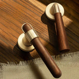 Ardenvale Walnut Door Handle Set – Quiet Interior Lock System | Vintage Wooden Lever Door Hardware