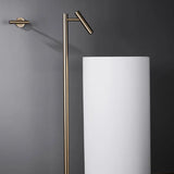 LuxeFlow Floor-Mounted Brass Bath Filler Tap – Tall Designer Freestanding Faucet with Single-Handle Hot & Cold Control | Luxury Bathroom Statement Fixture