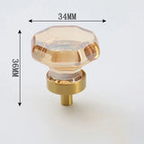 Éclatéra Crystal Cabinet Knob – Champagne Gold Furniture Handle | Luxury Drawer & Wardrobe Hardware