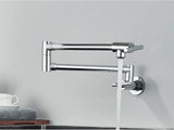 AurumFlex Wall Kitchen Tap – Brushed Gold Swivel Faucet | Premium Space-Saving Cold Water Mixer
