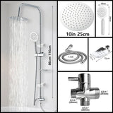 LuxeCascade Rain Shower Set – Thermostatic Bathroom Shower System | Overhead Rainfall & Handheld Spray