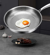 ForgeTitan Hammered Frying Pan – Pure Titanium Skillet | Premium Non-Coated Induction Cookware