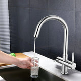 Aquavero Fusion 5-in-1 Kitchen Mixer Tap – Filtered Drinking Water Faucet | Solid Brass Chrome Sink System