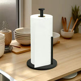 CounterEase Stainless Steel Paper Towel Holder – Countertop Paper Towel Stand | Weighted Base | Space-Saving Kitchen Organizer