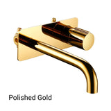 RoseVanta Wall Mount Bathroom Faucet – Brushed Rose Gold Brass Basin Mixer | Hot & Cold Water Faucet | Modern Wall-Mounted Vanity Faucet with Ceramic Cartridge